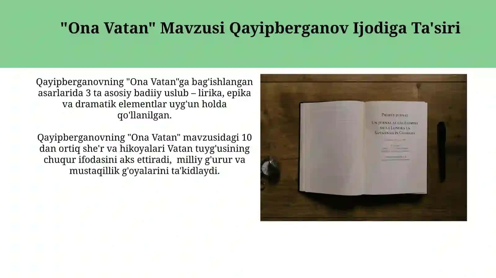 Tolapbergen Qayipberganov va ozbek adabiyoti 4
