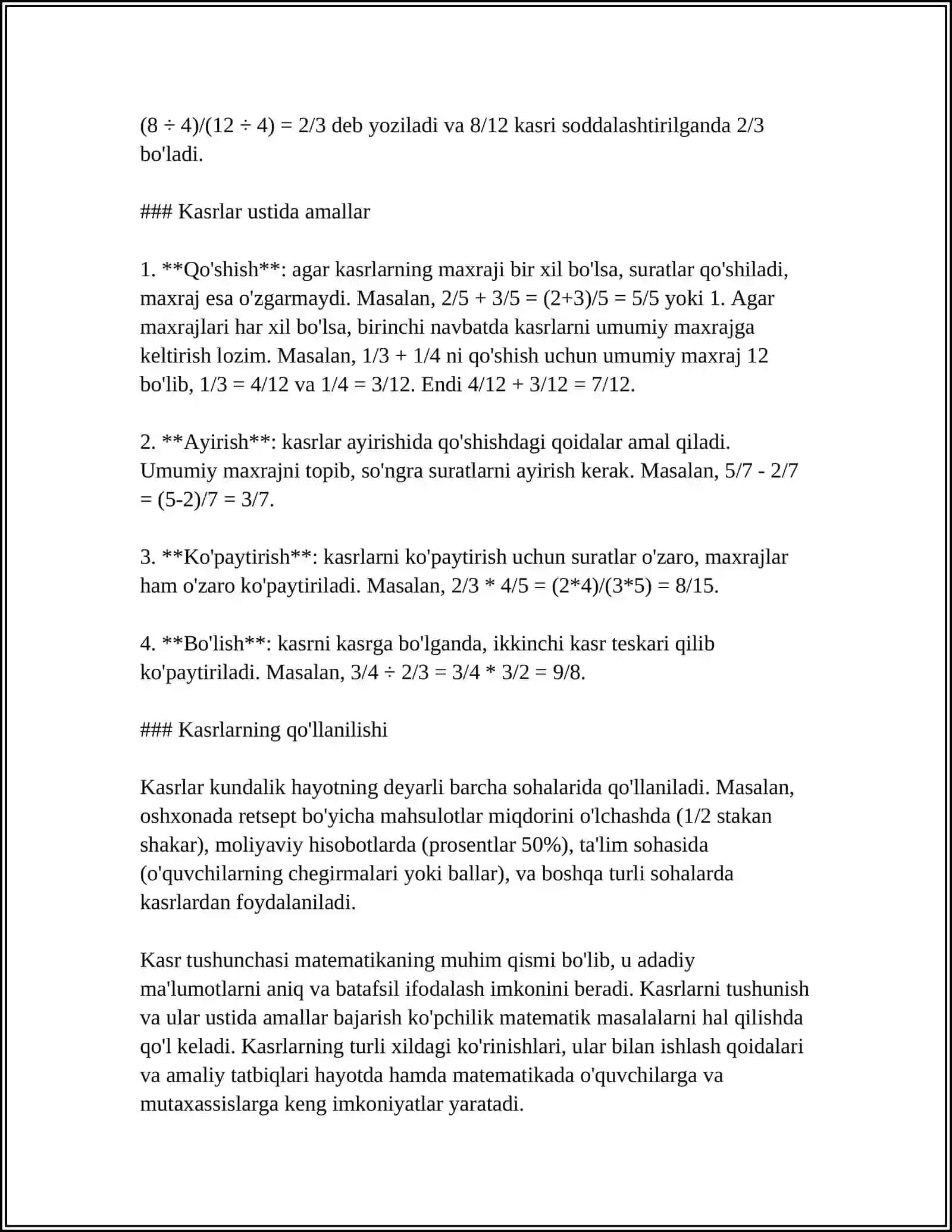 KASR TUSHUNCHASI BILAN TANISHTIRISH 4