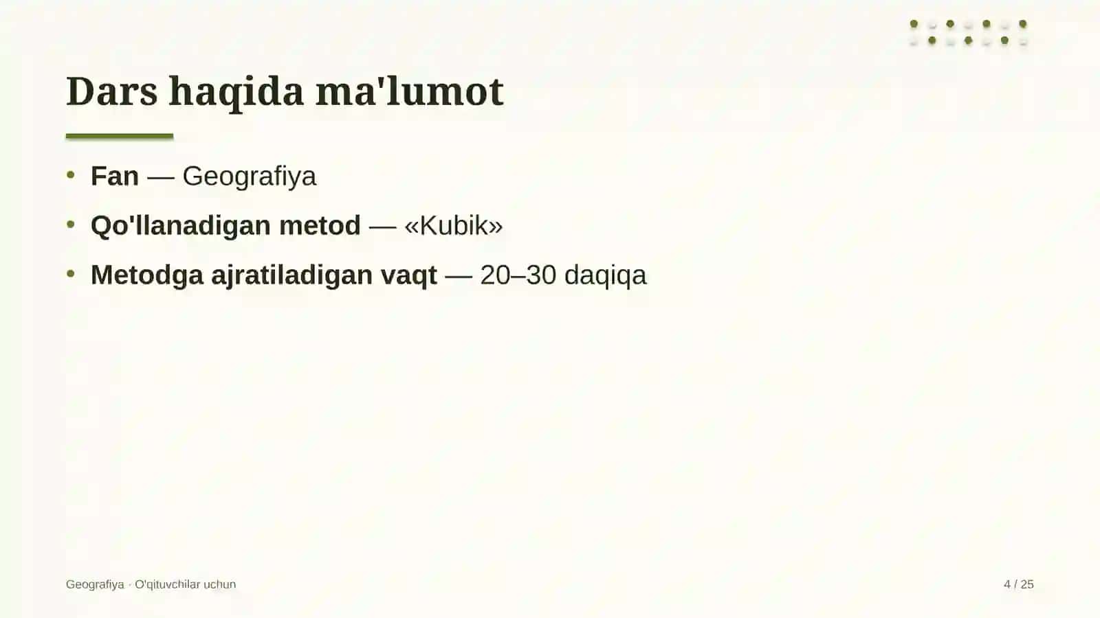 geografiya darslarida kubik metodidan foydalanish 3630 4