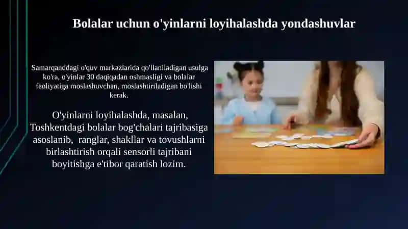 BOLALAR UCHUN DIDAKTIK OYIN METODLAR YARATISH VA LIDERLIGI KORSATISH 4