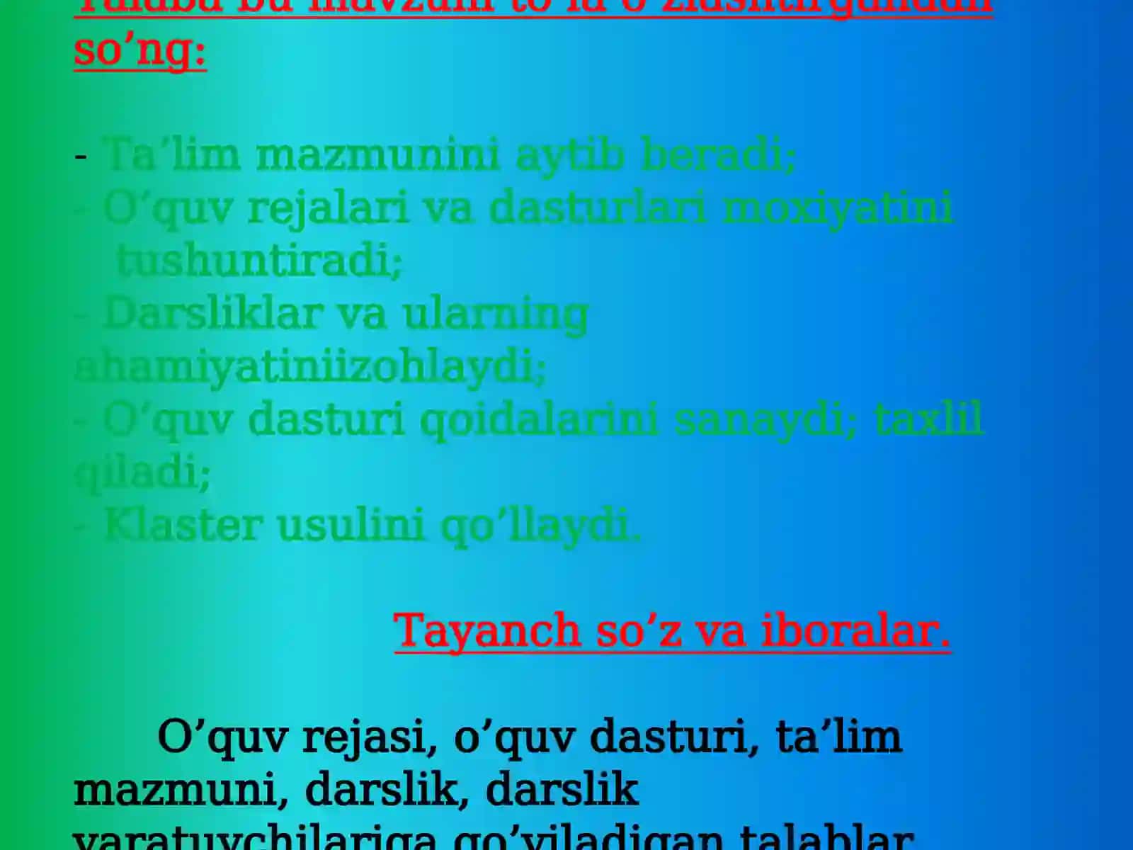 Ta'lim jarayoni yaxlit tizim sifatida 4