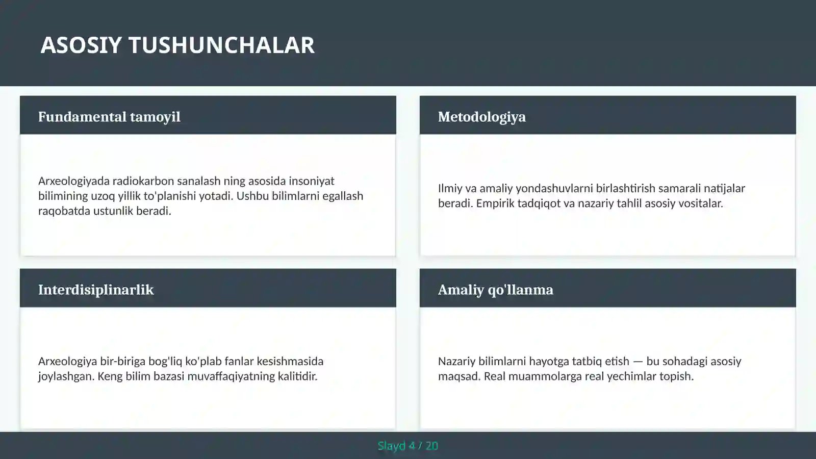 ARXEOLOGIYADA RADIOKARBON SANALASH 4