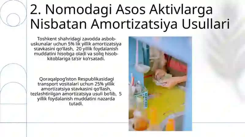 Nomodiy Aktivlarga Amortizatsiya Hisoblash Usuli 4