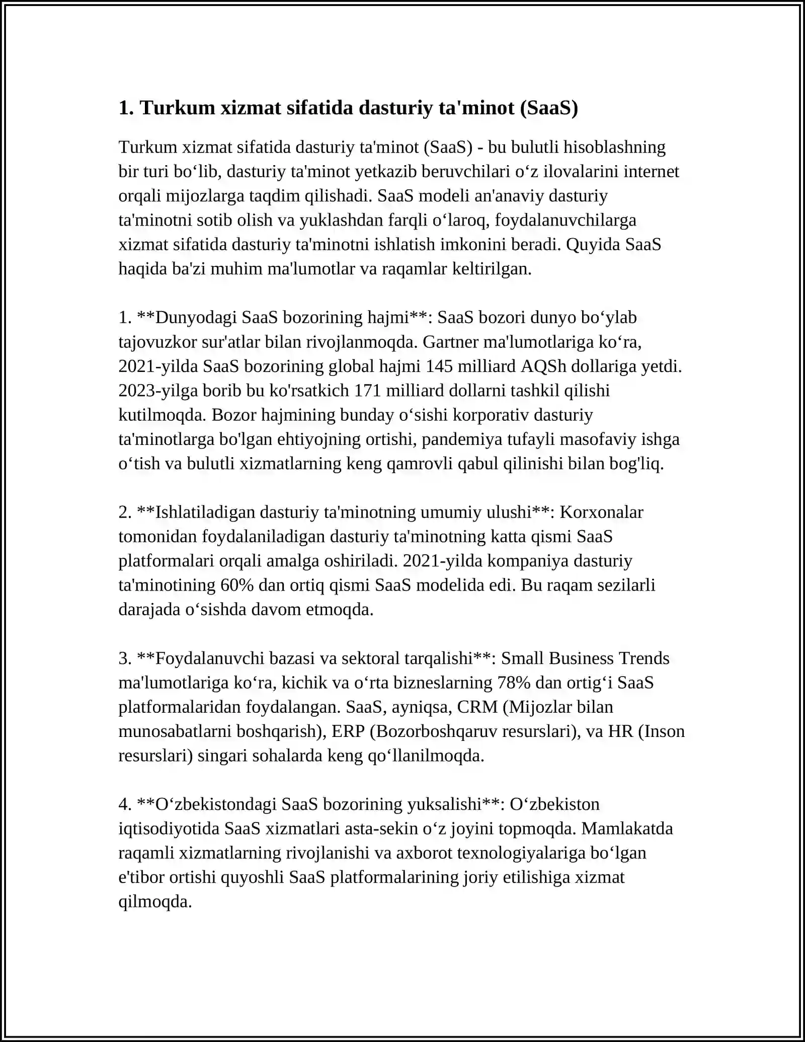 BULUTLI HISOBLASHLAR (CLOUD COMPUTING) TURLARI 4