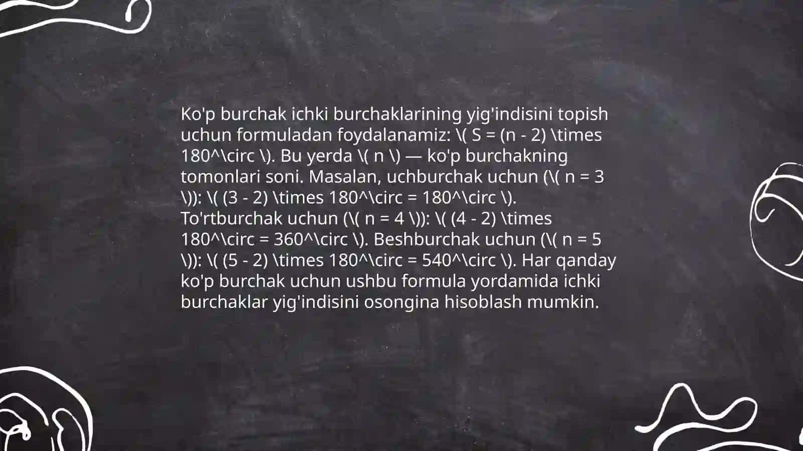 Muntazam ko'p burchaklar yasash usullariga 4