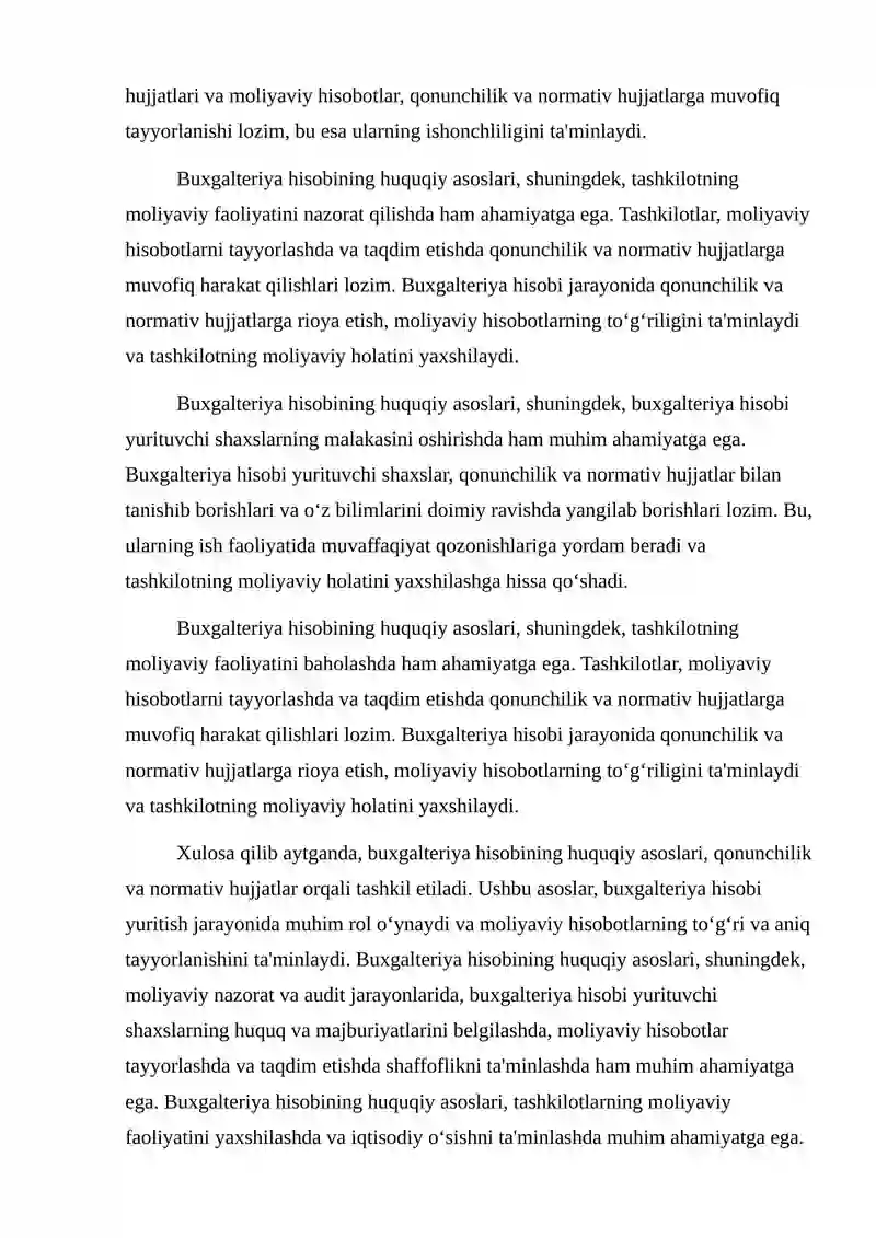 Buxgalteriya hisobini tashkil qilishning huquqiy va me'yoriy asoslari 4