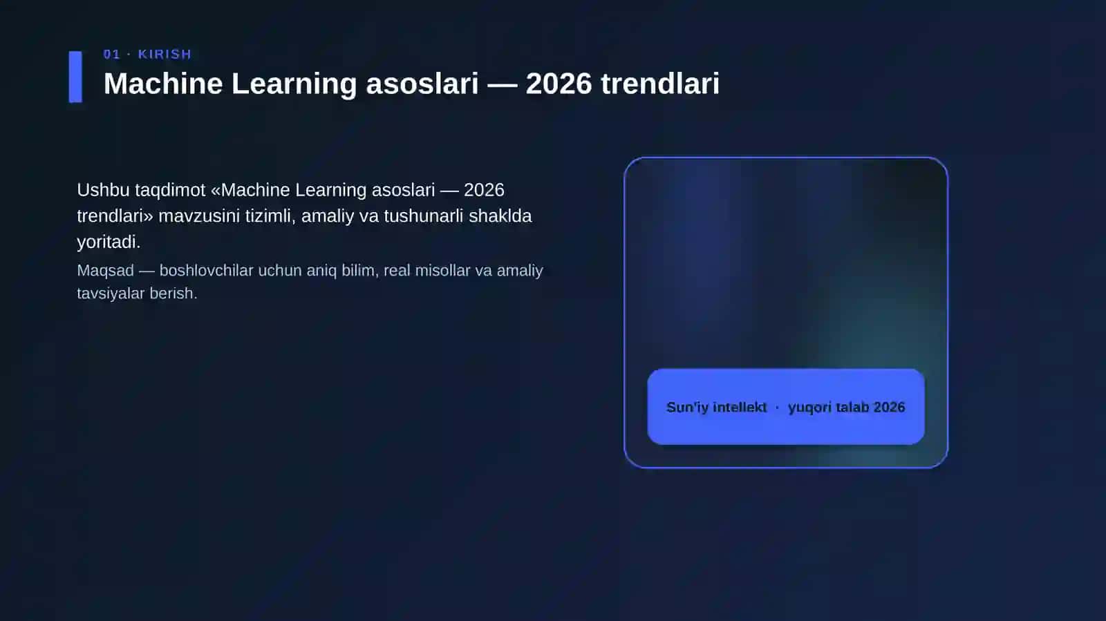 Machine Learning asoslari — 2026 trendlari 4