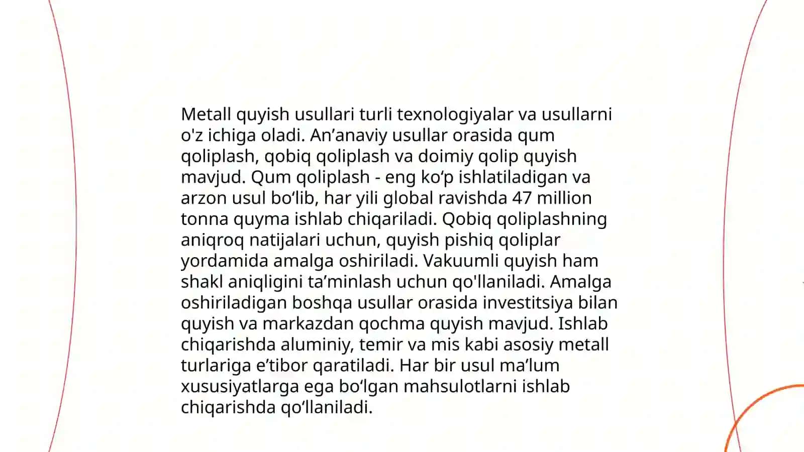 Quyma zagatovkalarni ishlab chiqarish 4