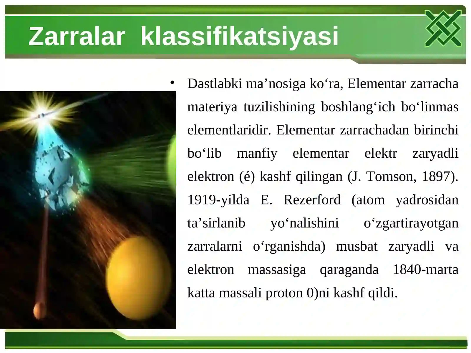 Elementar zarralari. Kvarklar. Glyuonlar 4