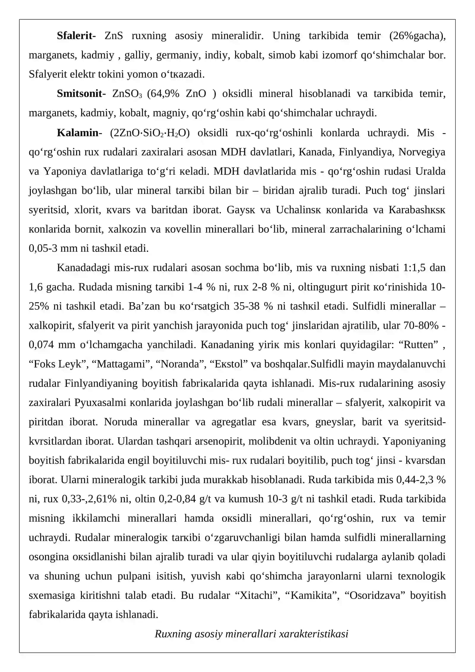 Cu-Zn rudasini qayta ishlovchi maydalash sexi loyihasi 4