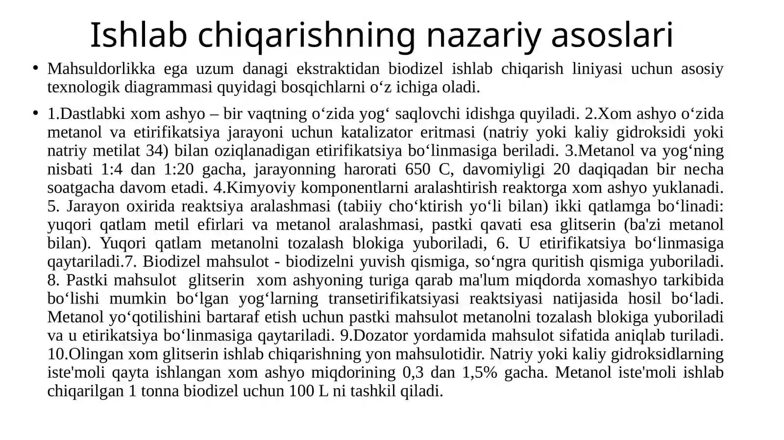 Oziq-ovqat ishlab chiqarish korxonalari chiqindilari utilizatsiyasi va ulardan xom-ashyolar olish. Ishlab chiqarish sanoatlarida qoldiq chiqindilarni utilizatsiya qilish va biotexnologiya laboratoriyalarida tahlil qilish 4