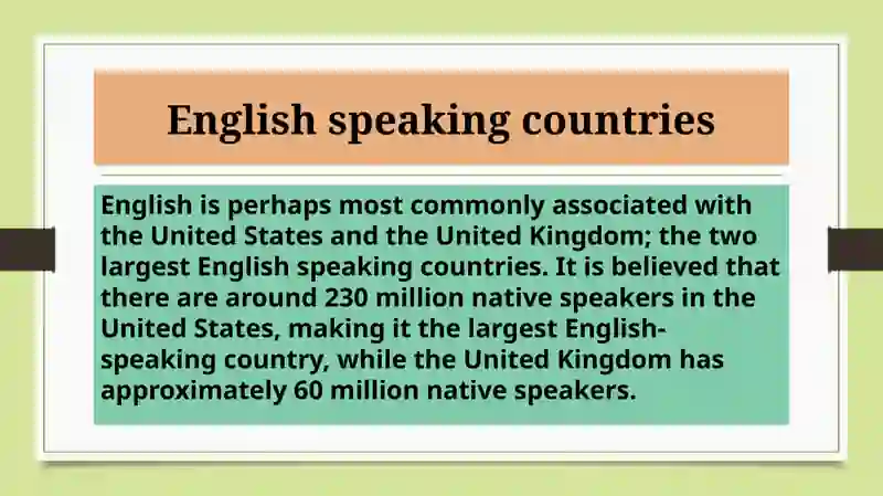 English speaking countries 4