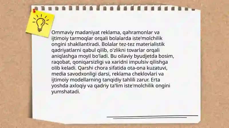 Ommaviy madaniyatning bolalarga ta'siri 4