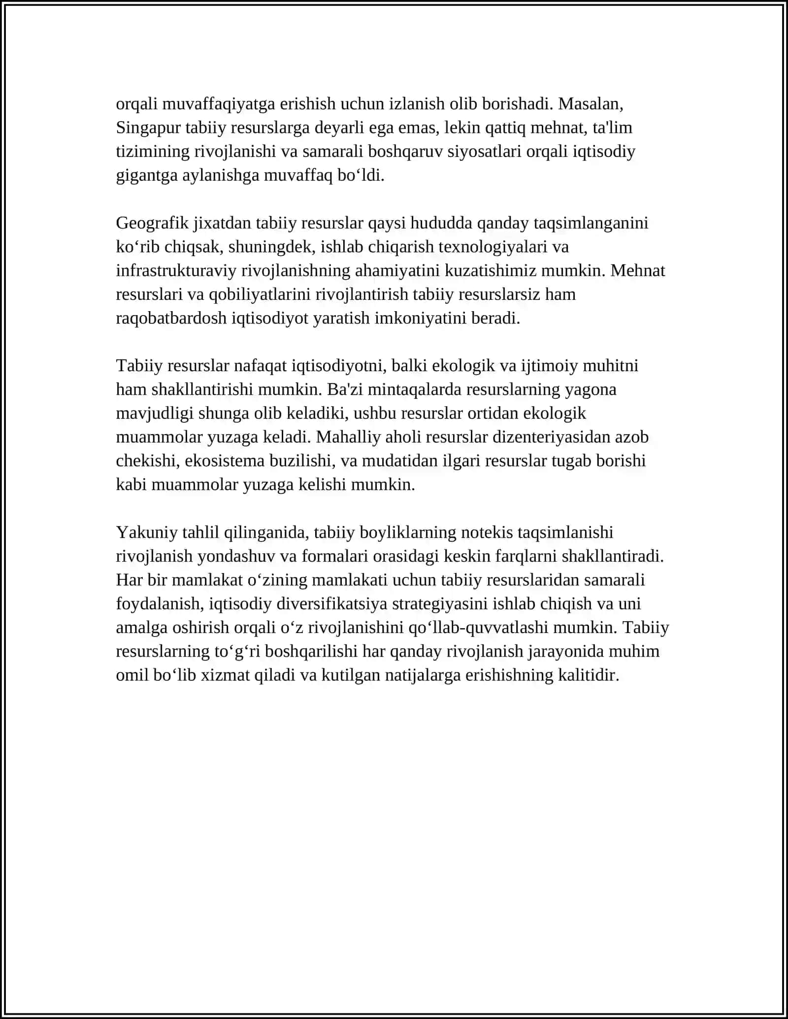 TABIIY BOYLIKLAR:NEGA BA'ZILAR RIVOJLANISH, BA'ZILAR QASHSHOQLIK BOʻLMOQDA 4