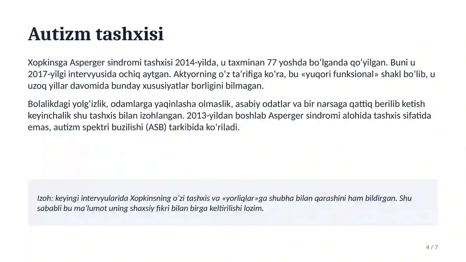 Entoni Xopkins hayoti va autizm 4