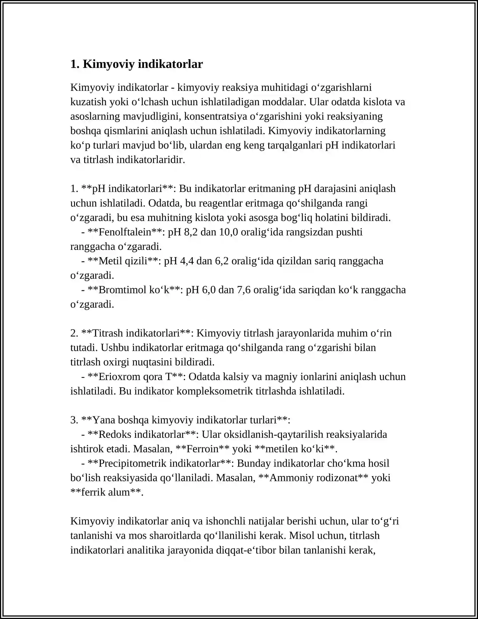 Kimyoviy indikatorlar 4