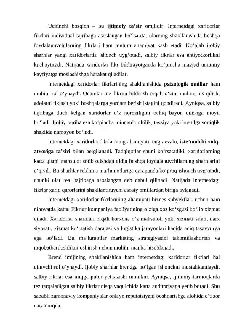 INTERNETDAGI XARIDORLAR FIKRLARINI TAHLIL QILISH 4