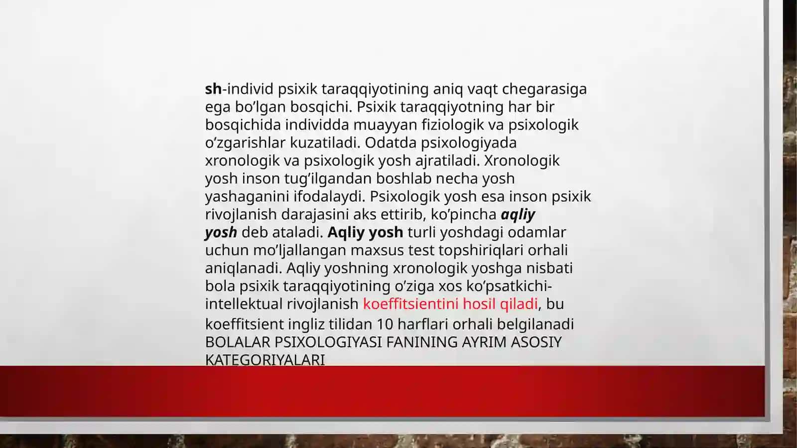 Bolalar Psixologiyasi Predmetini Aniqlashtirish 4