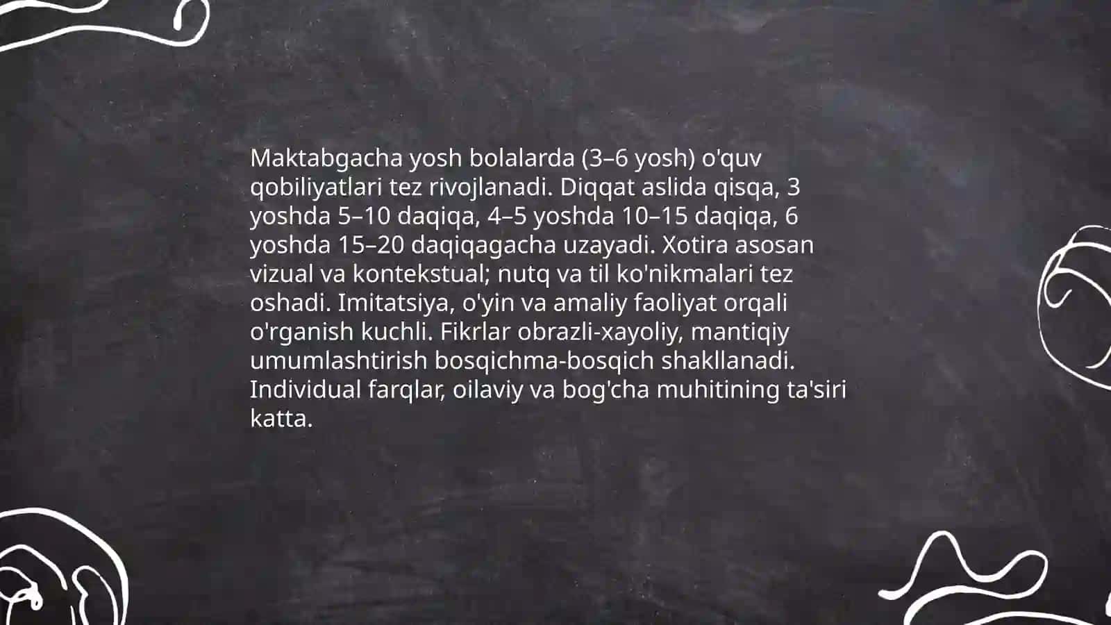 O'quv qobiliyatlari rivojlantirishning yoshga bog 'liq xususiyatlari 4