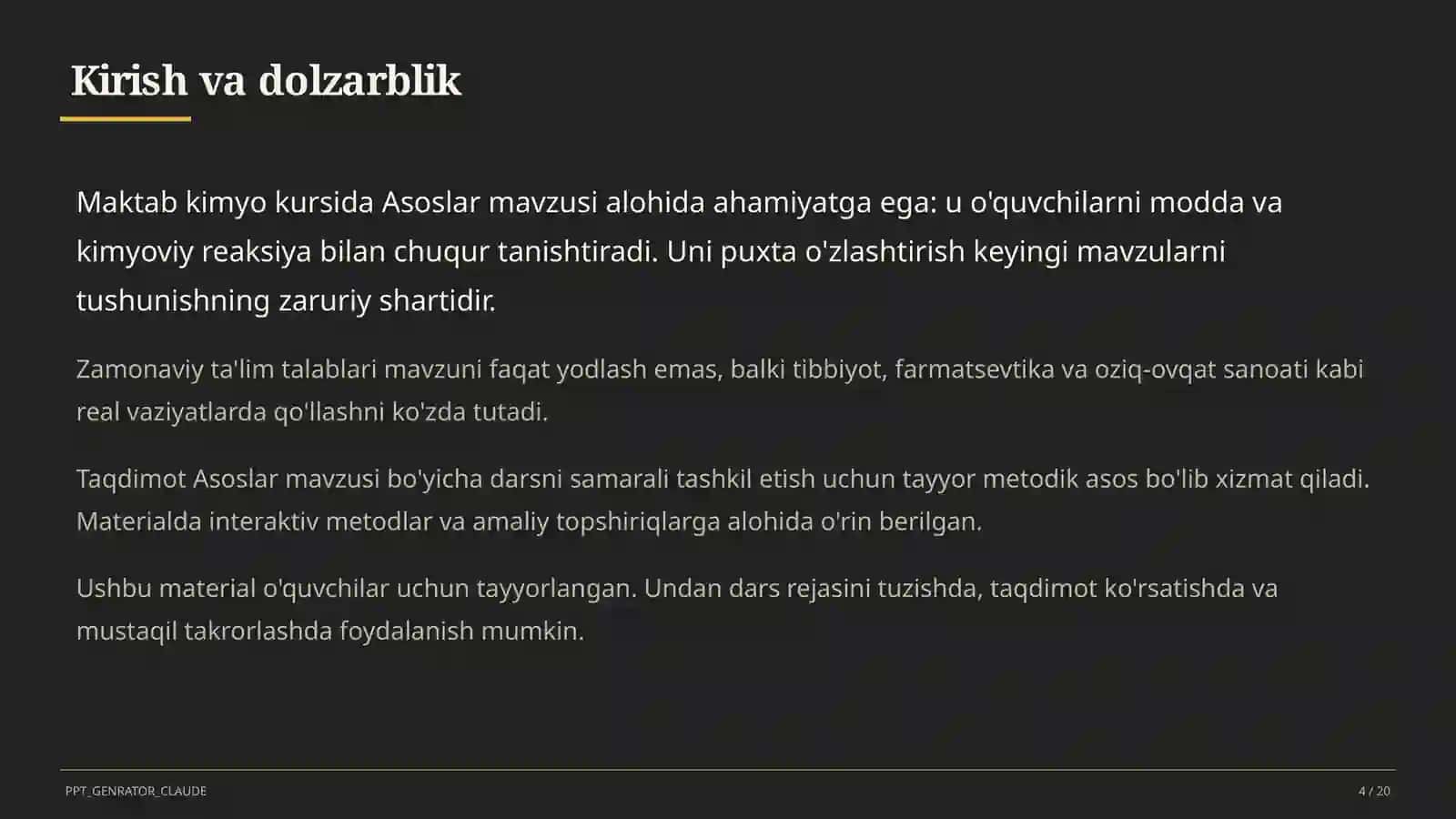 Kimyo (7–11) — o'quvchilar uchun 2