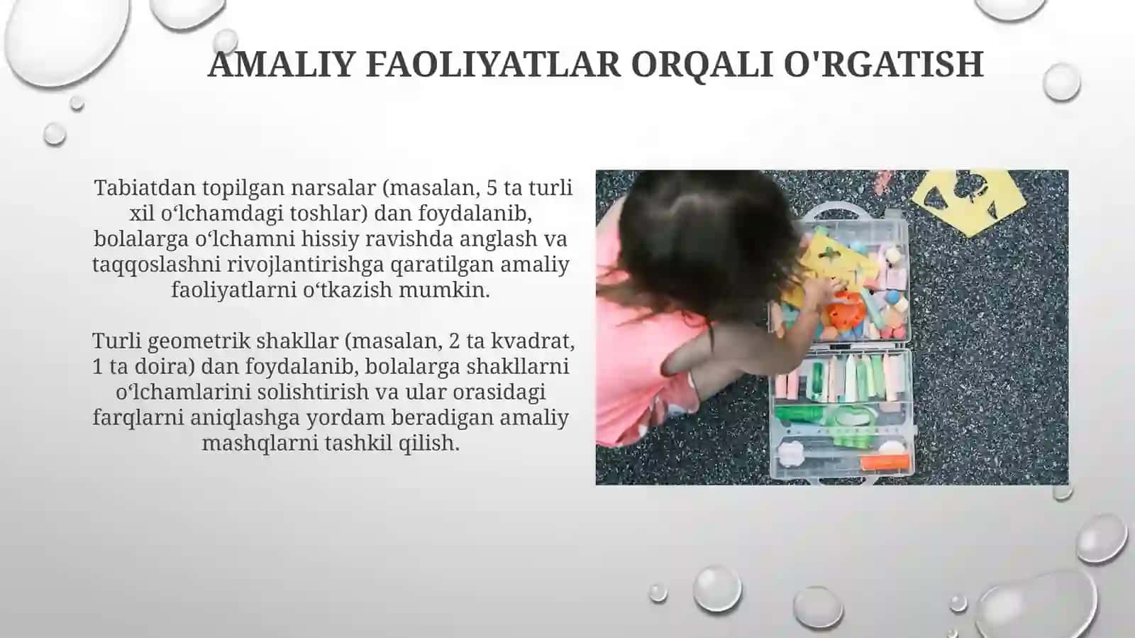 Kattalik predmetlar oʻlchamini taqqoslashga oʻrgatish 4