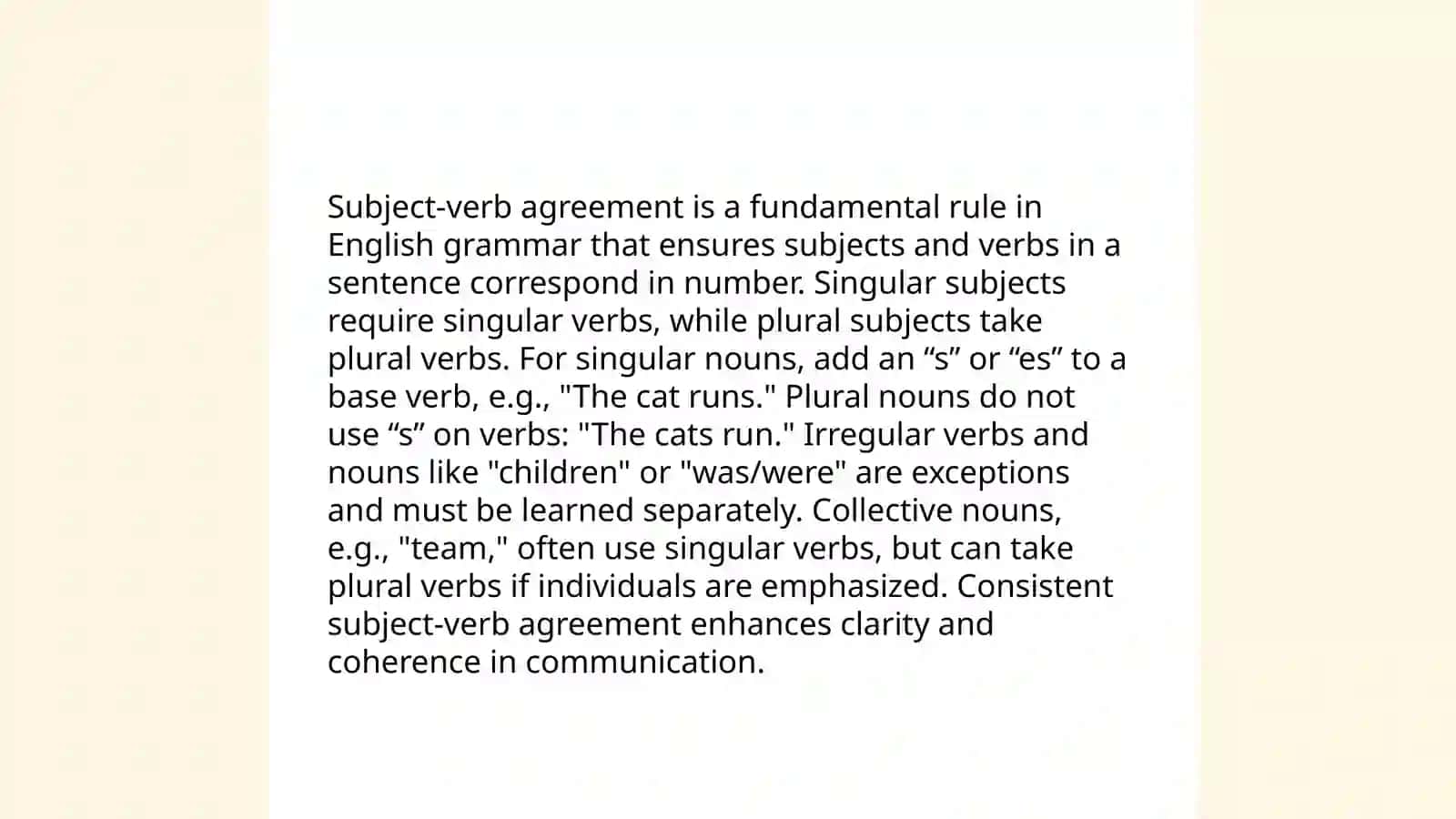 Agreement of the predicate with the subject 4