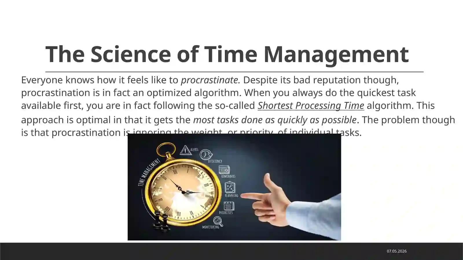 TIME MANAGEMENT SCIENCE AND TECHNOLOGY 4