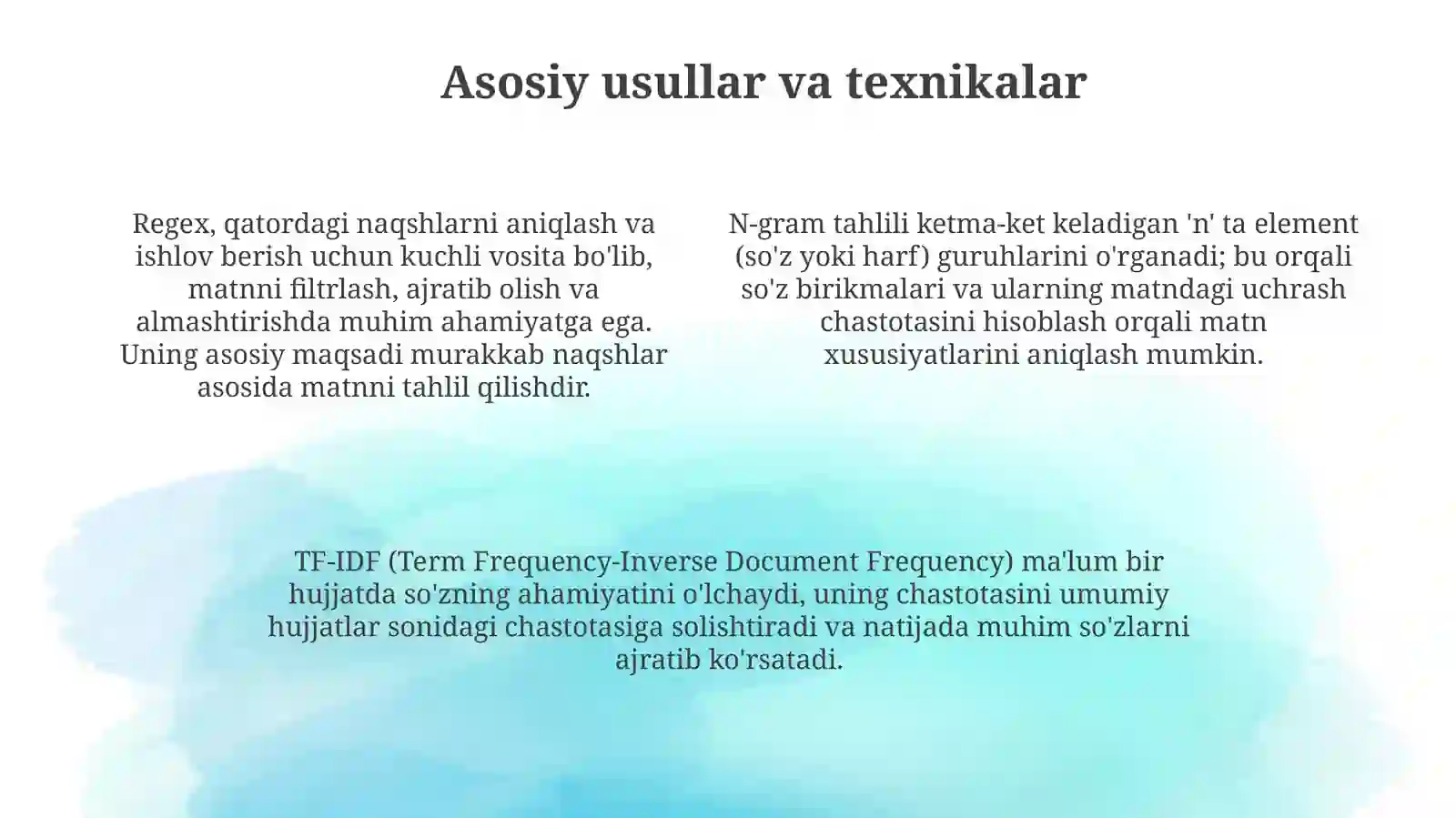 Matnni avtomatik tahlil qilish 4
