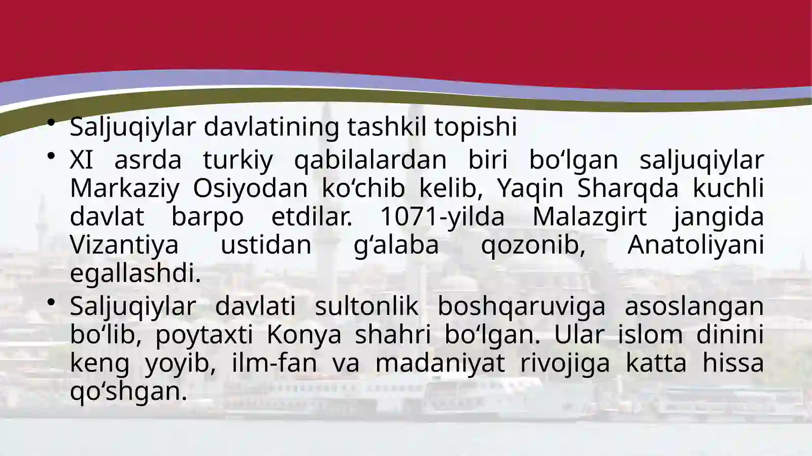 O‘rtaasrlarda Turkiya 4