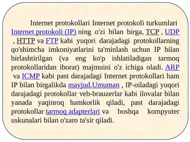 Tarmoqprotokollari 4