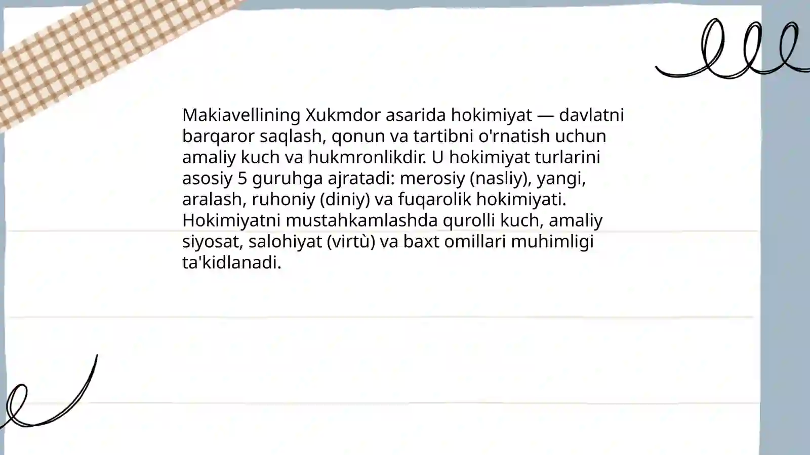 Makiavellining "Xukmdor" asari 4