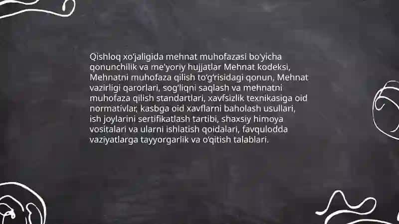 Qishloq xòjaligida mehnat muhofazasi 4