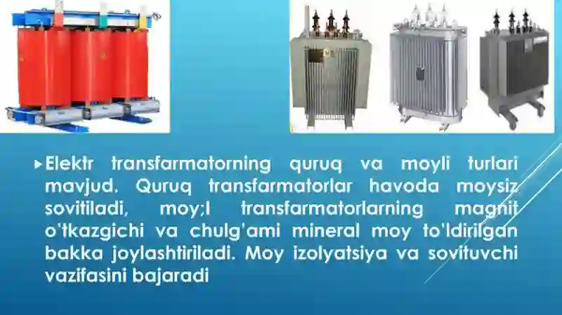 Transformatorlar haqida ta'lim 4