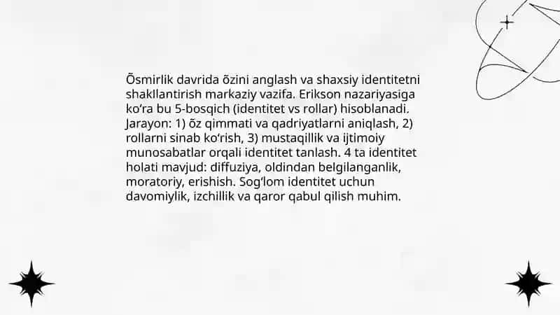 Õsmirlik davrining õziga xos psixologik xususiyatlari 4
