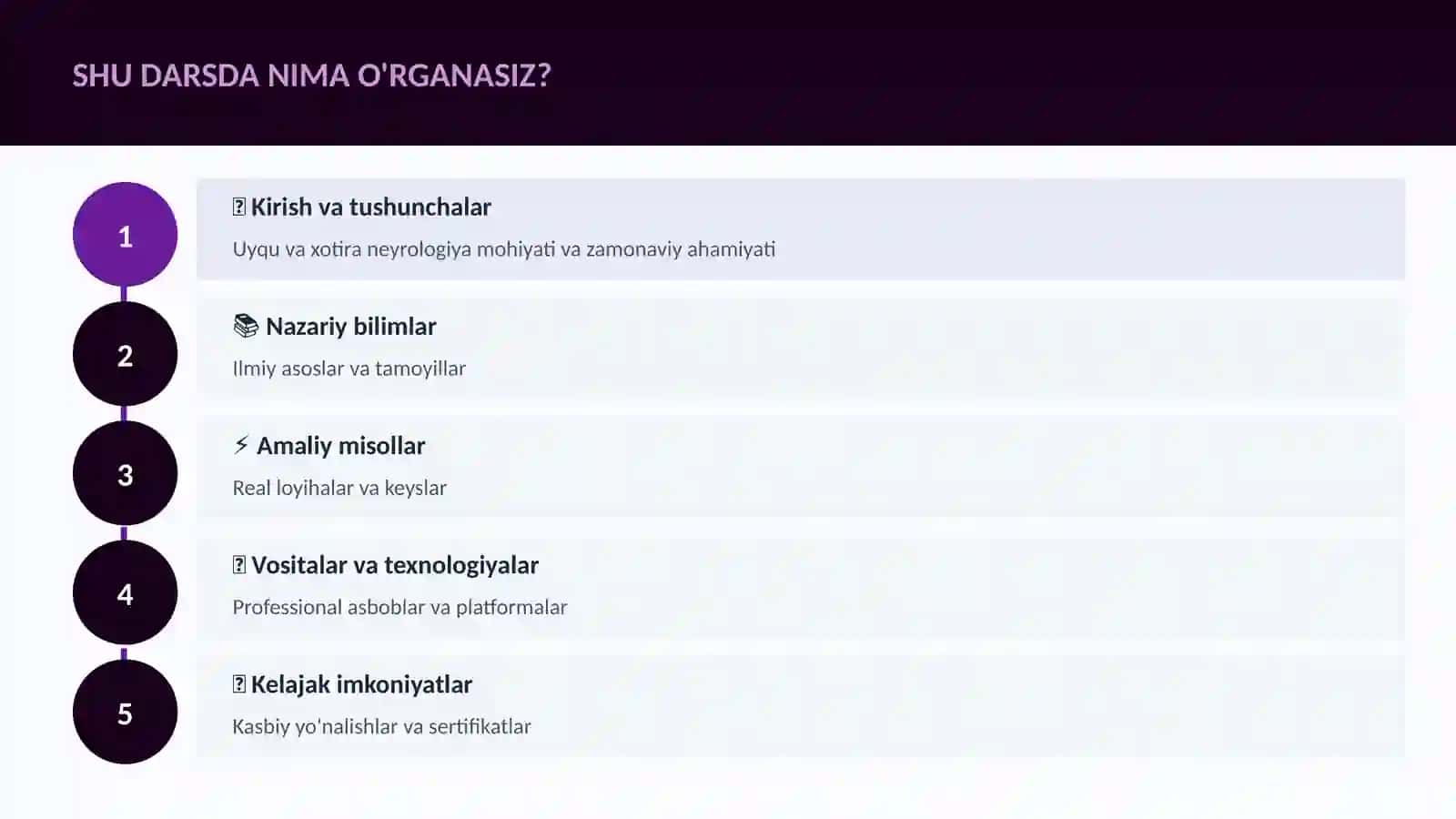 Uyqu va xotira neyrologiya 4