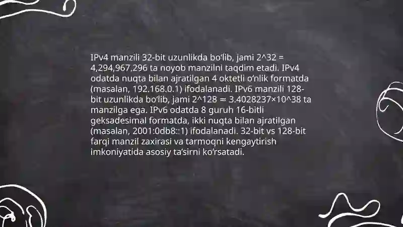 IPv4 va IPv6 farqlari 4