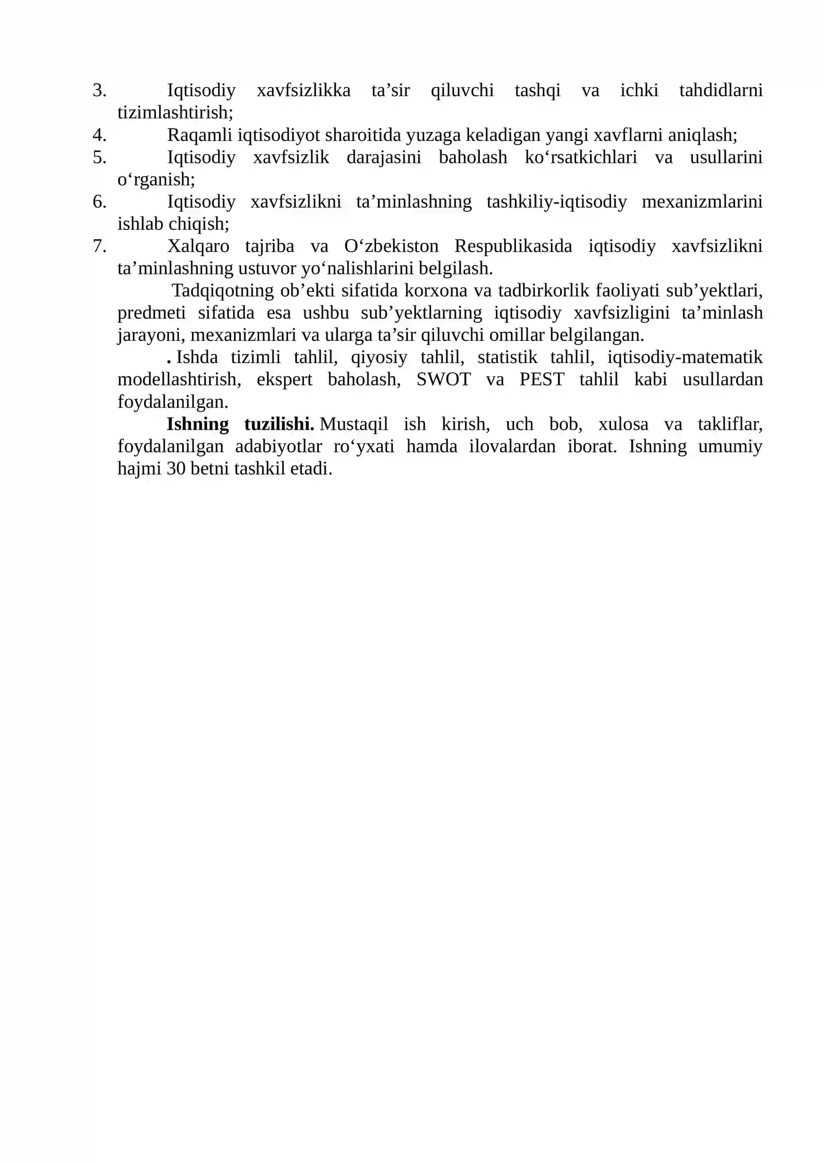 Korxona (firma)ning va tadbirkorlik faoliyatining iqtisodiy xavfsizligini ta’minlash 4