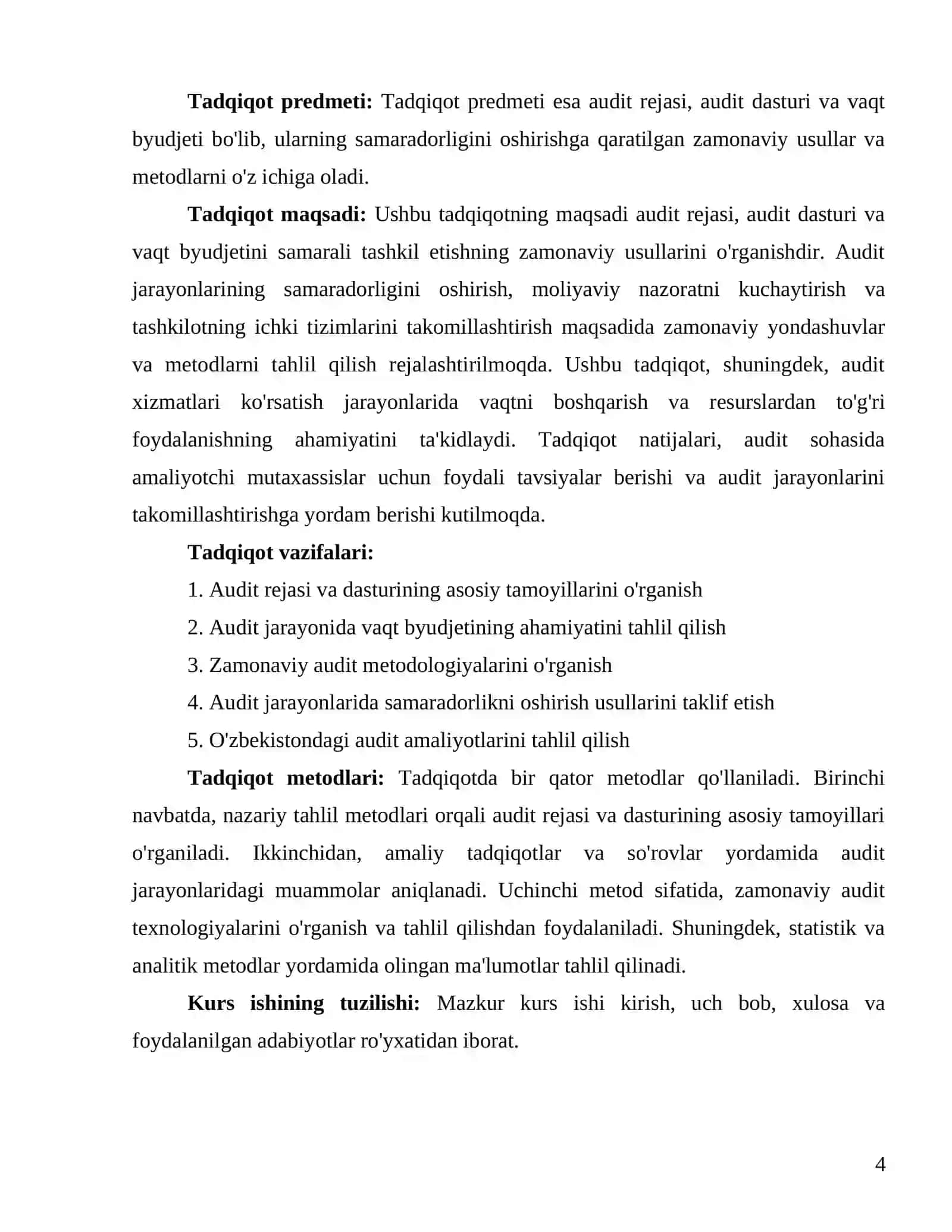 Audit rejasi audit dasturi va vaqt byudjeti: samarali auditni tashkil etishning zamomaviy usullari 4