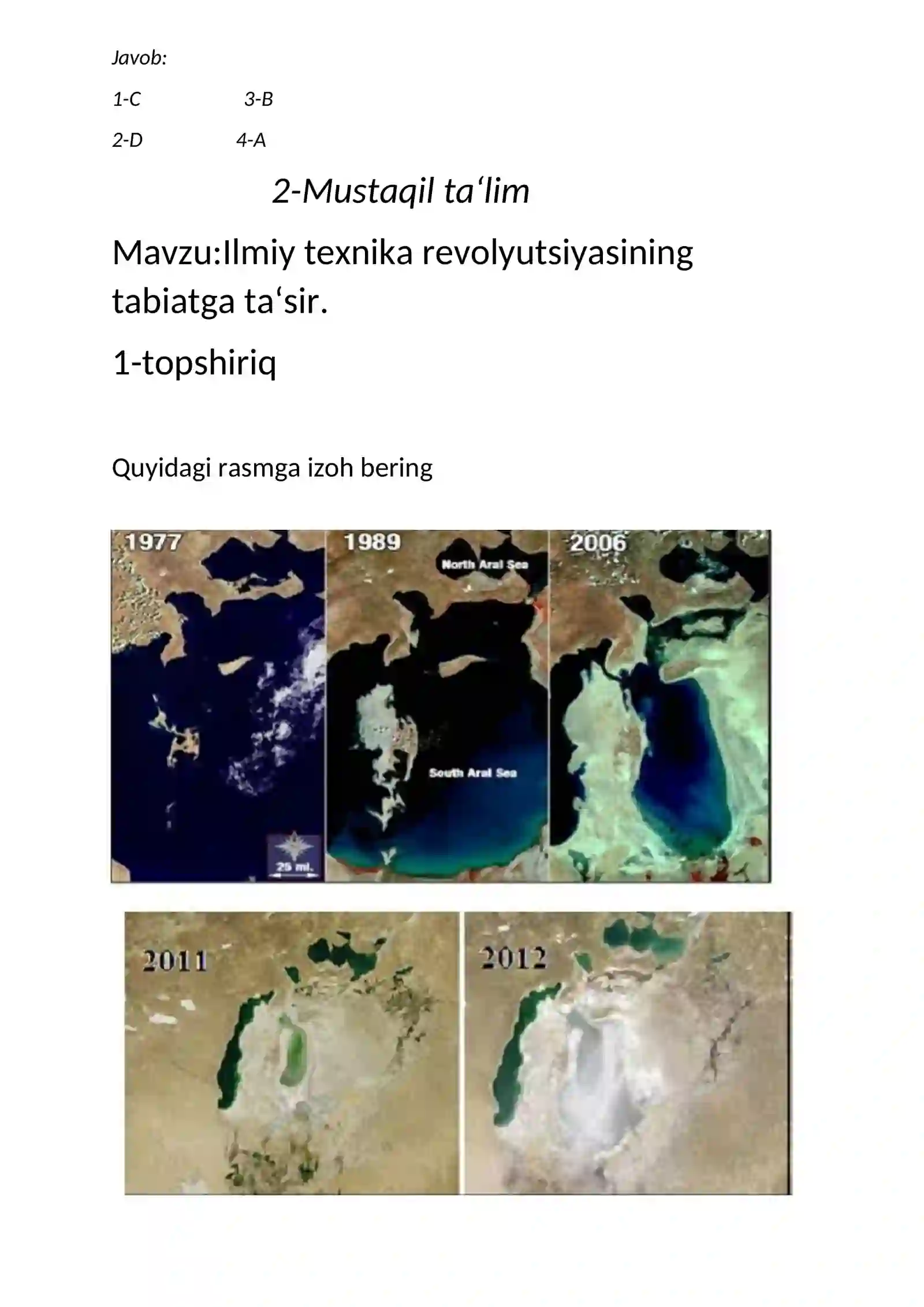 EKOLOGIYA VA ATROF MUHIT MUHOFAZASI FANINING MAQSAD-VAZIFALARI VA TADQIQOT METODLARI, BО‘LIMLARI 4