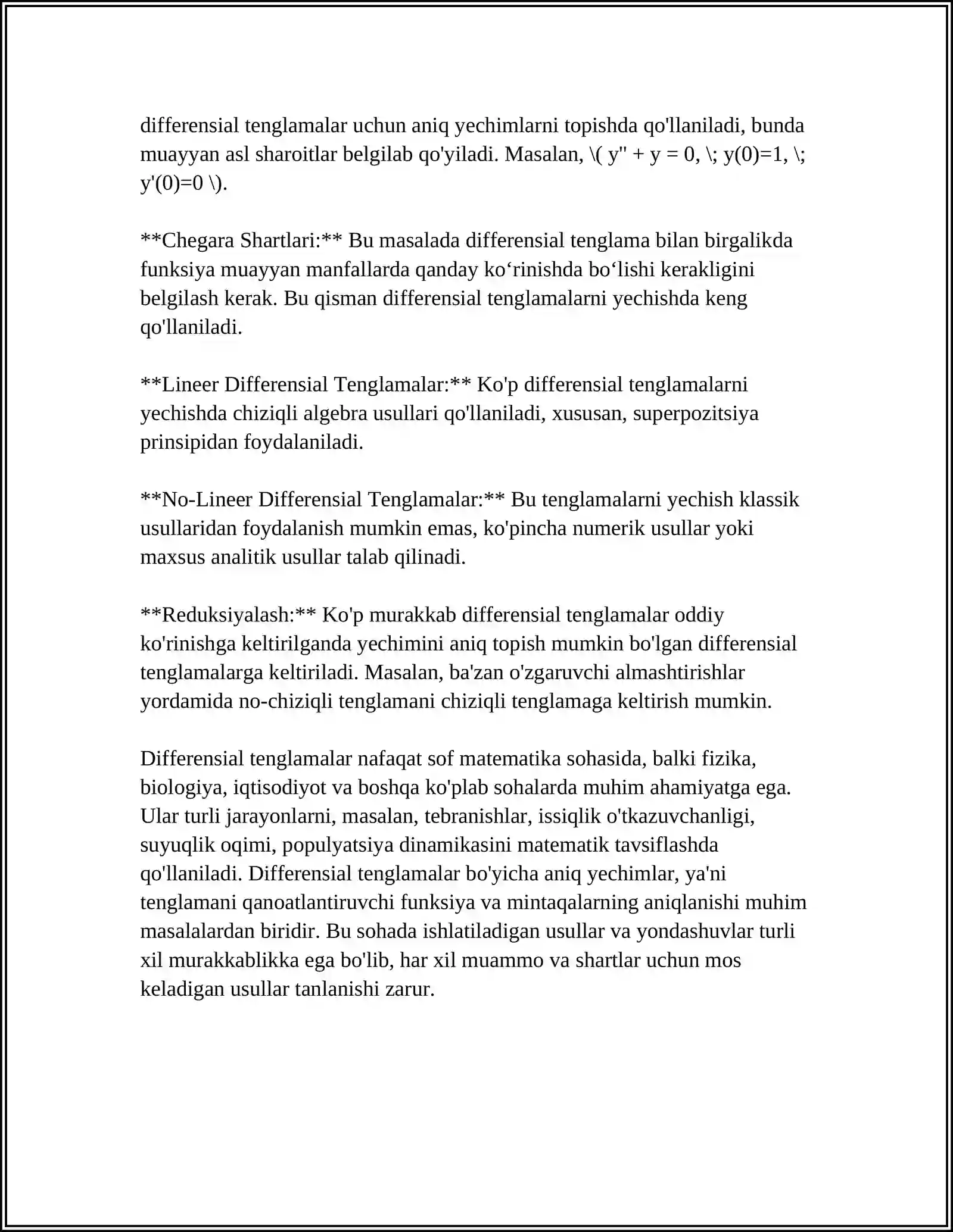 DIFFERENSIAL TENGLAMALAR 4