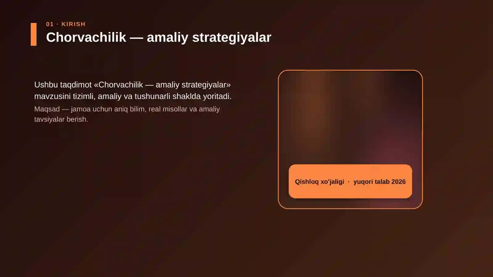 Chorvachilik — amaliy strategiyalar 4