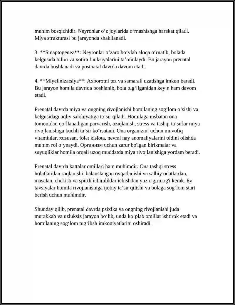 PSIXIKA VA ONGNING TARAQQIYOTI 4