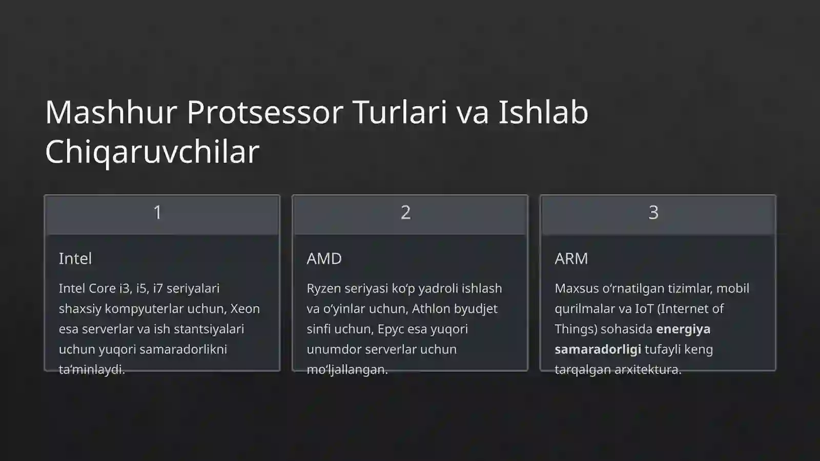 Zamonaviy Protsessorlar 4