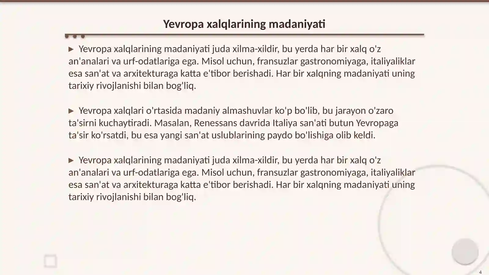 Yevropa xalqlari etnalogiyasi 4