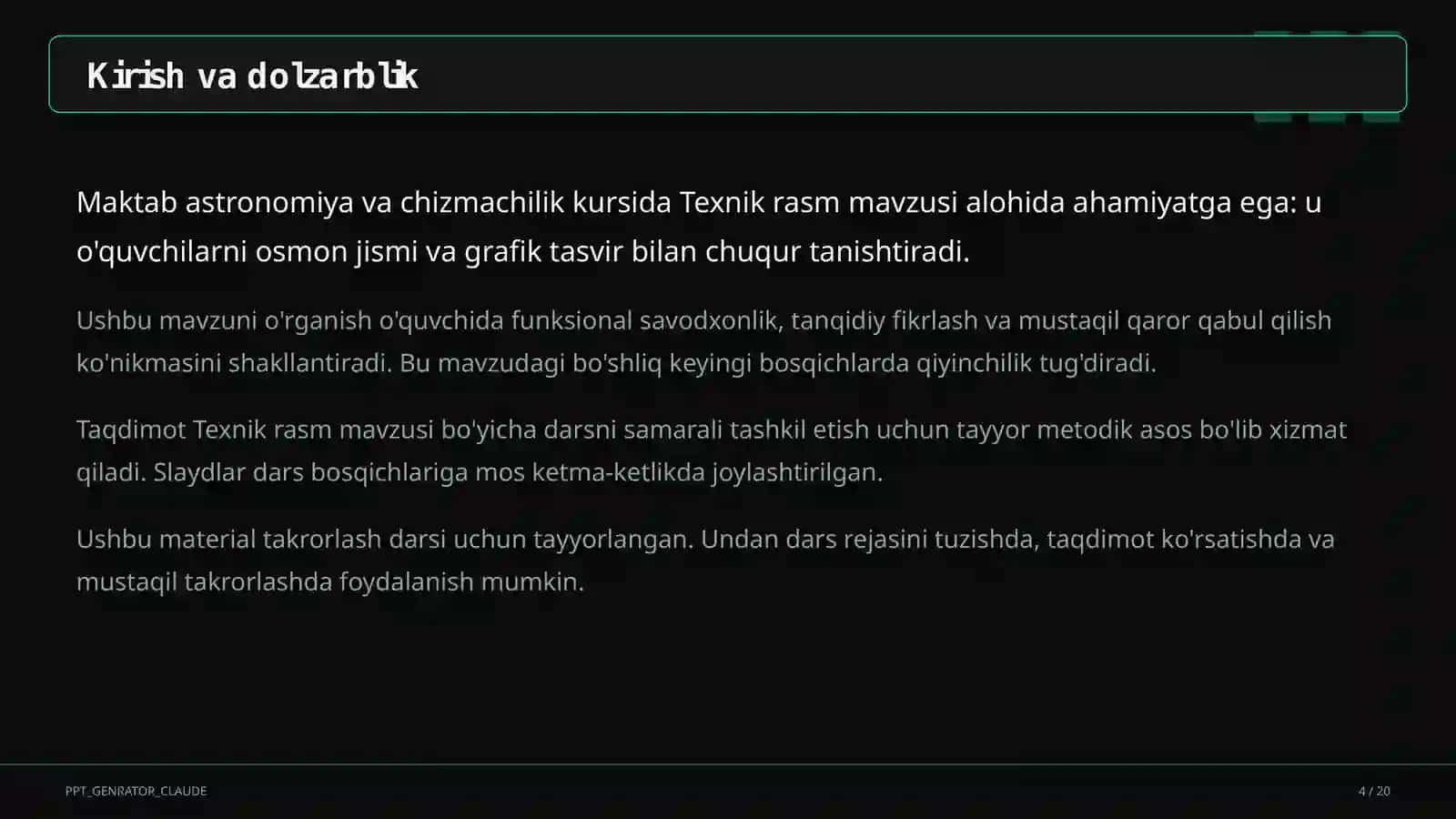 Texnik rasm (8-sinf) 4