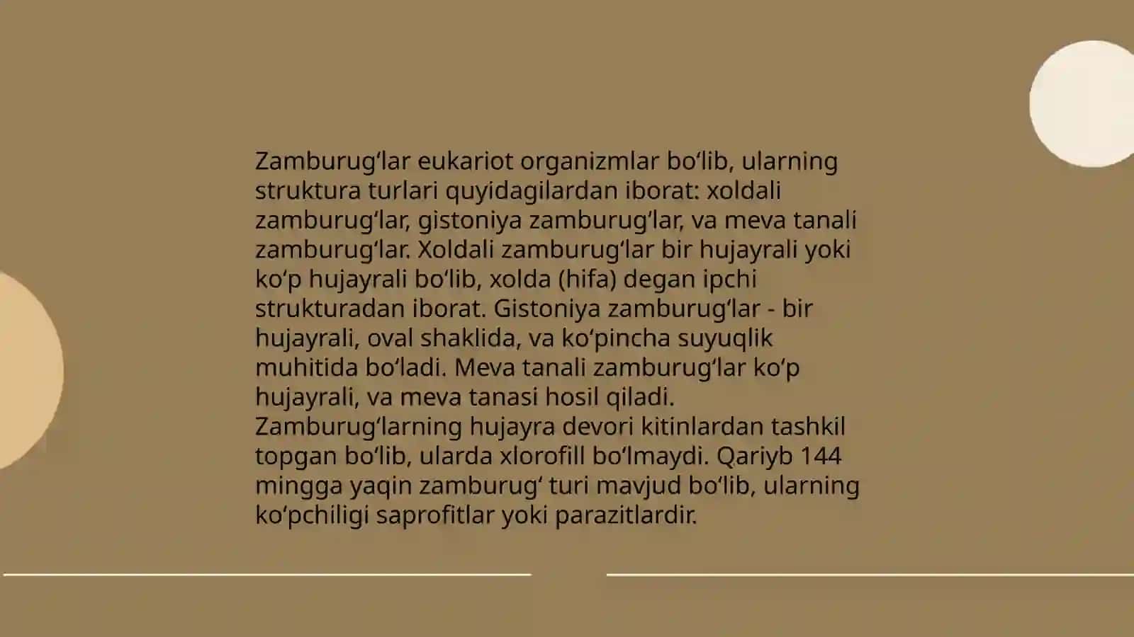 Zamburugʻlar morfologiyasi 4