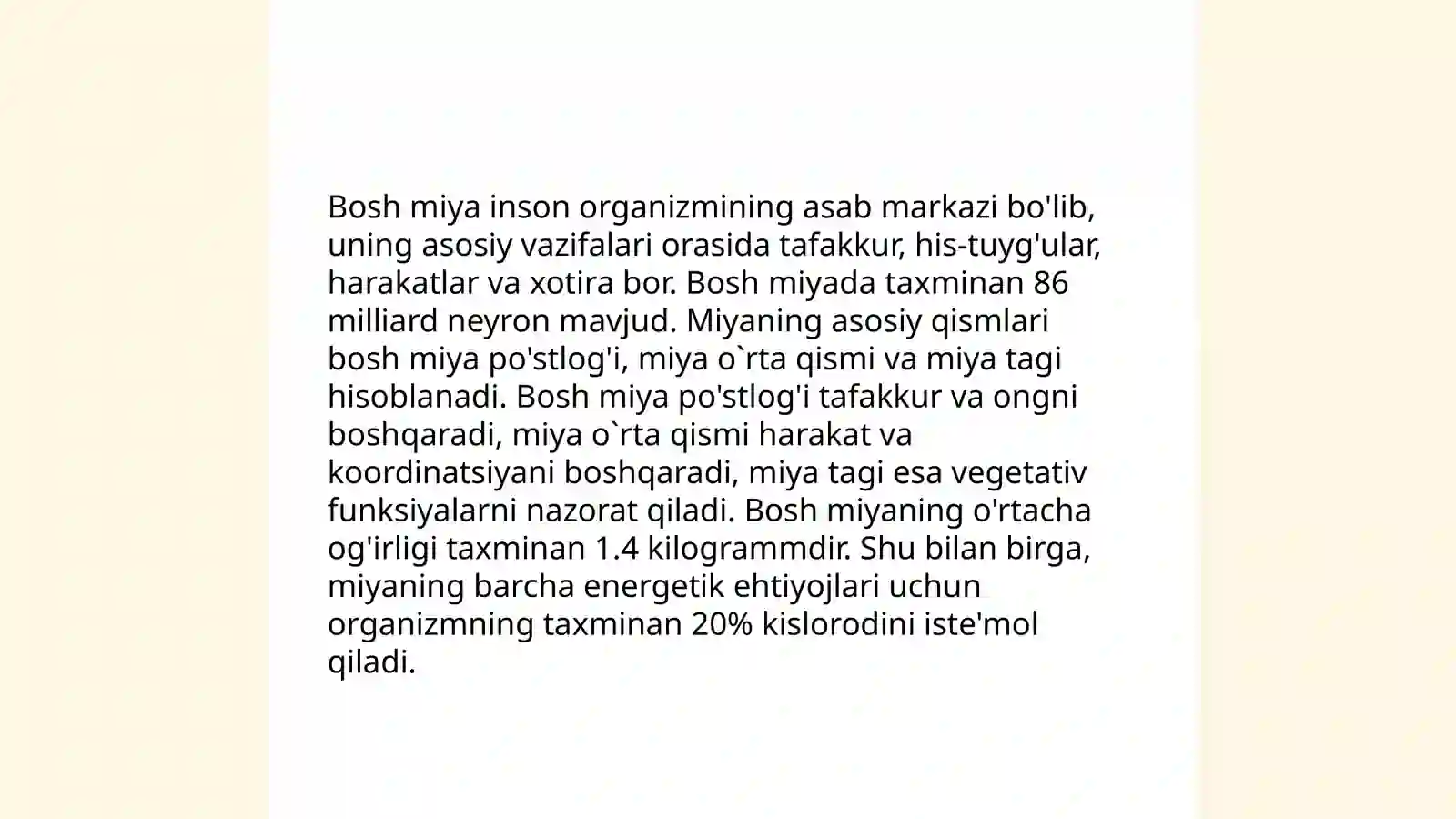 Bosh miya anatomiyasi 4