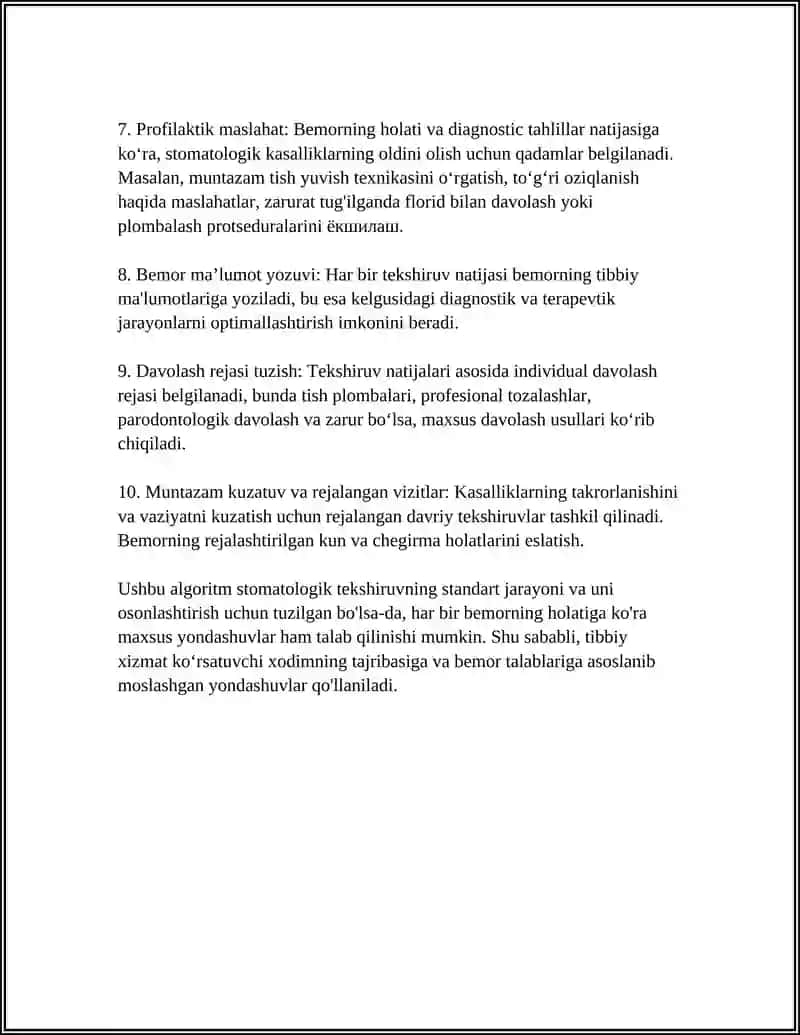 OGIZ BOSHLIGI AZOLARINING STOMATOLOGIK TEKSHIRISH KORSATKICHLARI 4