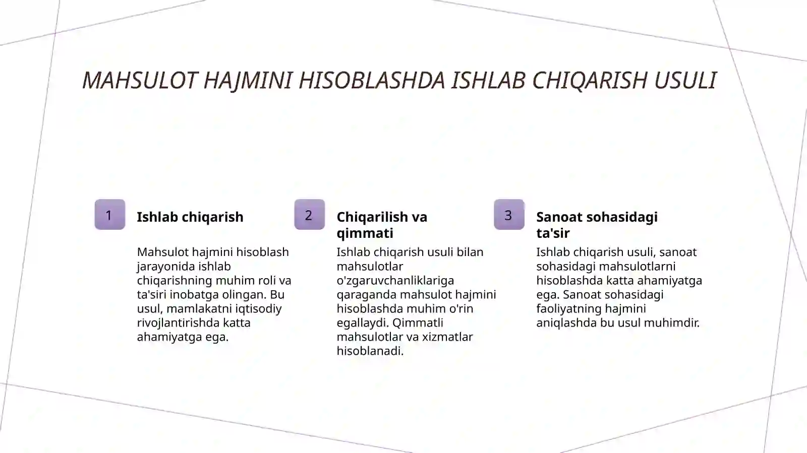 Yalpi ichki mahsulot hajmini hisoblash usullari 4