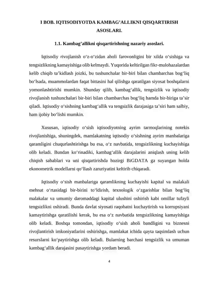 Kambag'allikni qisqartirish va aholi bandligini ta’minlash 4